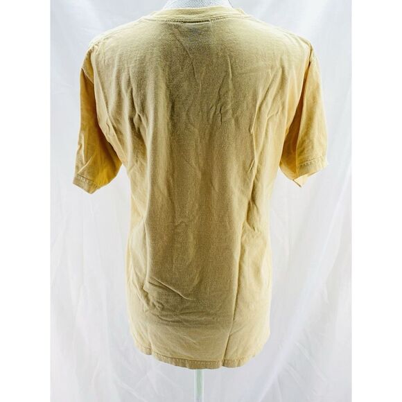 Bodega‎ Spellout Short Sleeve Shirt Yellow Mens Size Medium - Picture 2 of 8